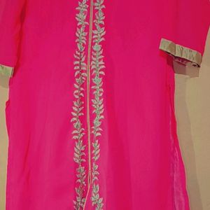 DESIGNER HOT PINK 🔥 LONG KURTI