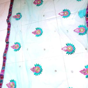 🩵 Blue Net Saree🩵