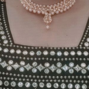 Combo Of 2 Pearl Necklace , Earings ,Mangtika