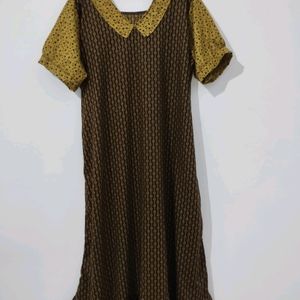 Ladies Frock From Maxi Material