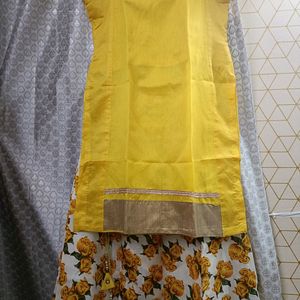 Yellow Ethnic Skirt (Kurta Free)