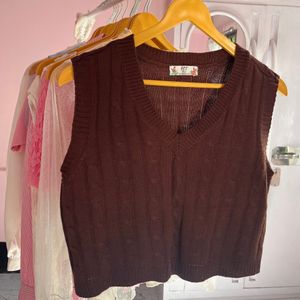 Chocolate Brown Half Sweater 🤎