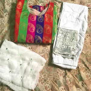 Trouser Kurti Set With Duppatta