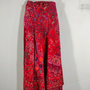 Multicolour Printed wrapped skirt (Women's)