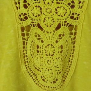 Taanz Yellow Top With Back Design