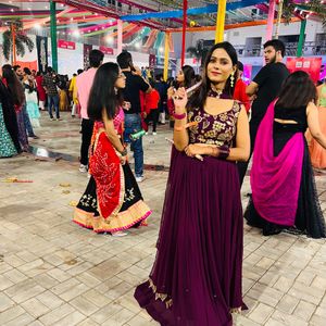 Wine Color Lehnga Choli For Women Size S