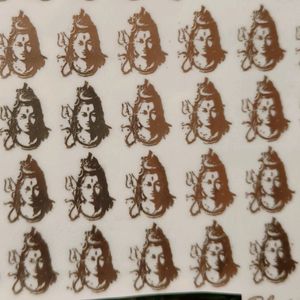 Shivji Metal Golden Sticker