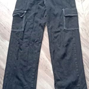 Black Cargo Jeans