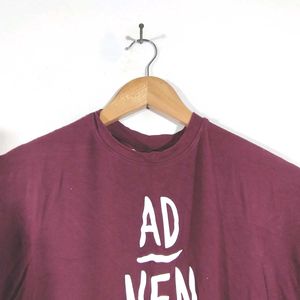 Burgundy Print Top (Women's)