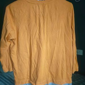 Yellow Colour Causal Wear Top