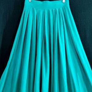 Women Sea Green Solid Palazzo