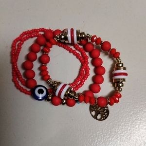 Red Matt Finished Bracelets