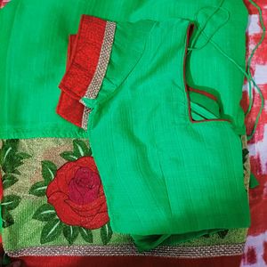 Pretty Green Saree..🔥