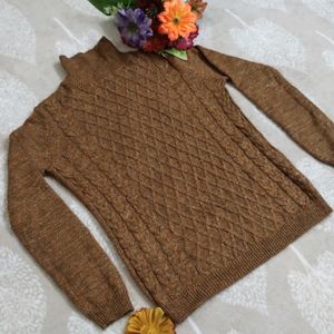 Cozy Brown High Neck Sweater 😍