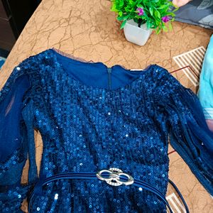 Party Wear One Piece Shimmer Dress Size 9-12