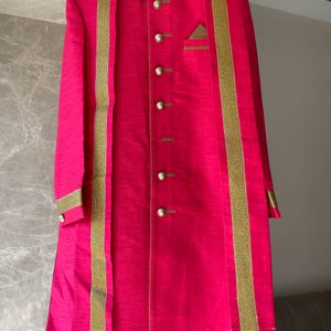 Pink Men’Dress With Dupatta & Footwear