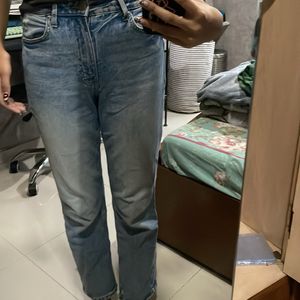 h&m blue straight fit vintage jeans