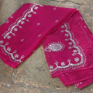 Rani Pink Darbari Saree