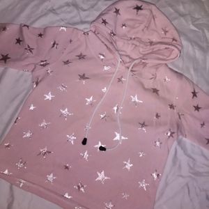 Pink Cropped Hoddie