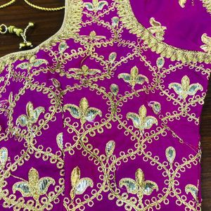 Gota pati embroidery blouse