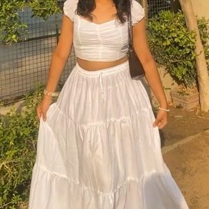 Pinteresty White Long Skirt🤍(Direct From Shop)