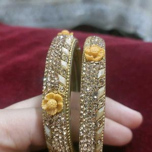 Golden Stone Bangles