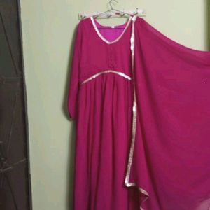 New/Unused Beautiful Aaliya Cut Gown With Dupatta