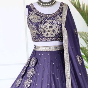 Floral Purple Lehenga