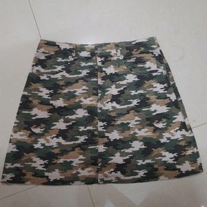 Non.stop  Original Army Print Skirt