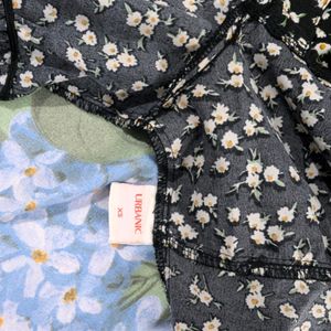 Black Floral Top From Urbanic