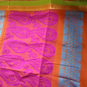 Floral Cotton Saree