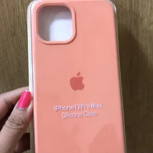 IPhone12ProMax Peach Silicone Cover Case