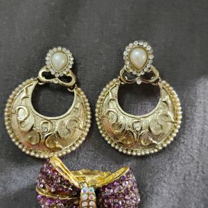 Earring And Brooch