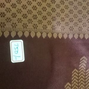 Semi Silk Saree With Copper Border