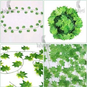 10 Artificial Green Maple Money Creeper Leaves