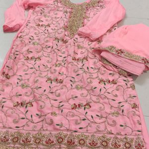 Pink Suit And Dupatta