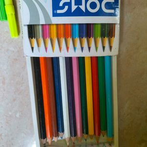 Color Pencils, Sketch Pens, Colour