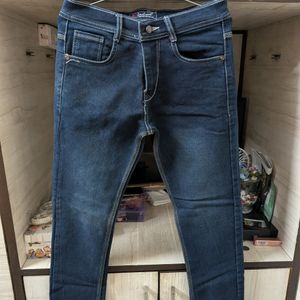 Boy's Casual Dark Blue Denim Pants