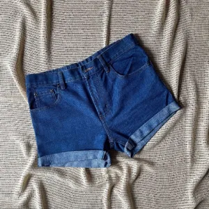 Blue High Waist Denim Shorts