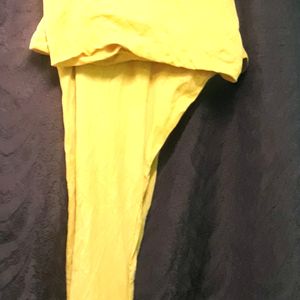 Chudidar pyjama yellow smoothly fabric