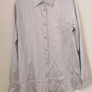 Grey Satin Shirt.