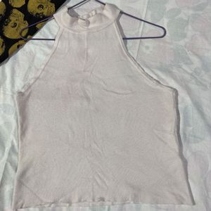 Cute White Halter Neck Top