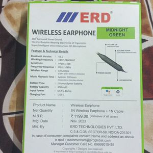 ERD Wireless Earphone WE-11 PRO (neckband)