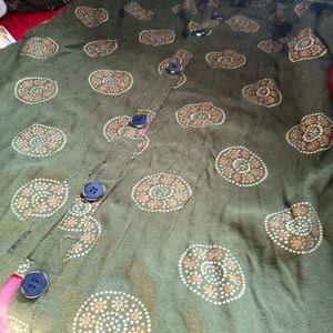 A Green Colour Kadai Work Shirt