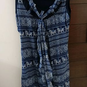 Women Sleeveless Traditional Print Top