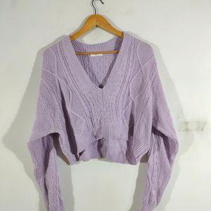 Lavender Cropped Free Suze Sweater