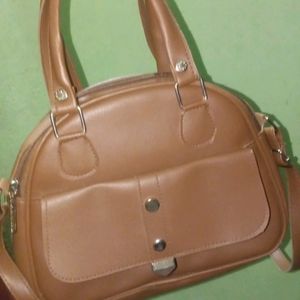 Women Tottos Brown PU Sling Bag