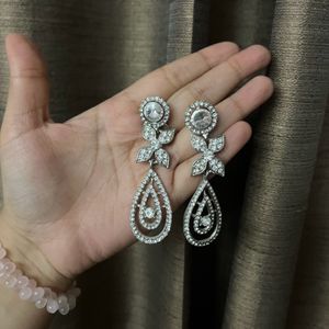 American Diamond Drop Earrings