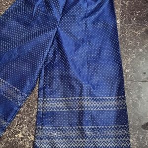 Traditional Blue Palazzo Pant