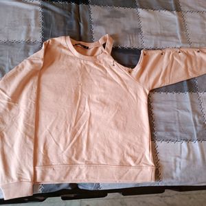 Dressberry Light Pink Sweatshirt Small Size Bust 34upto